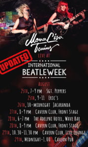 MonaLisa Twins Beatleweek Shows 2016 Flyer