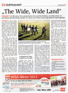 NÖN newspaper article about "The Wide, WIde Land" by MonaLisa Twins