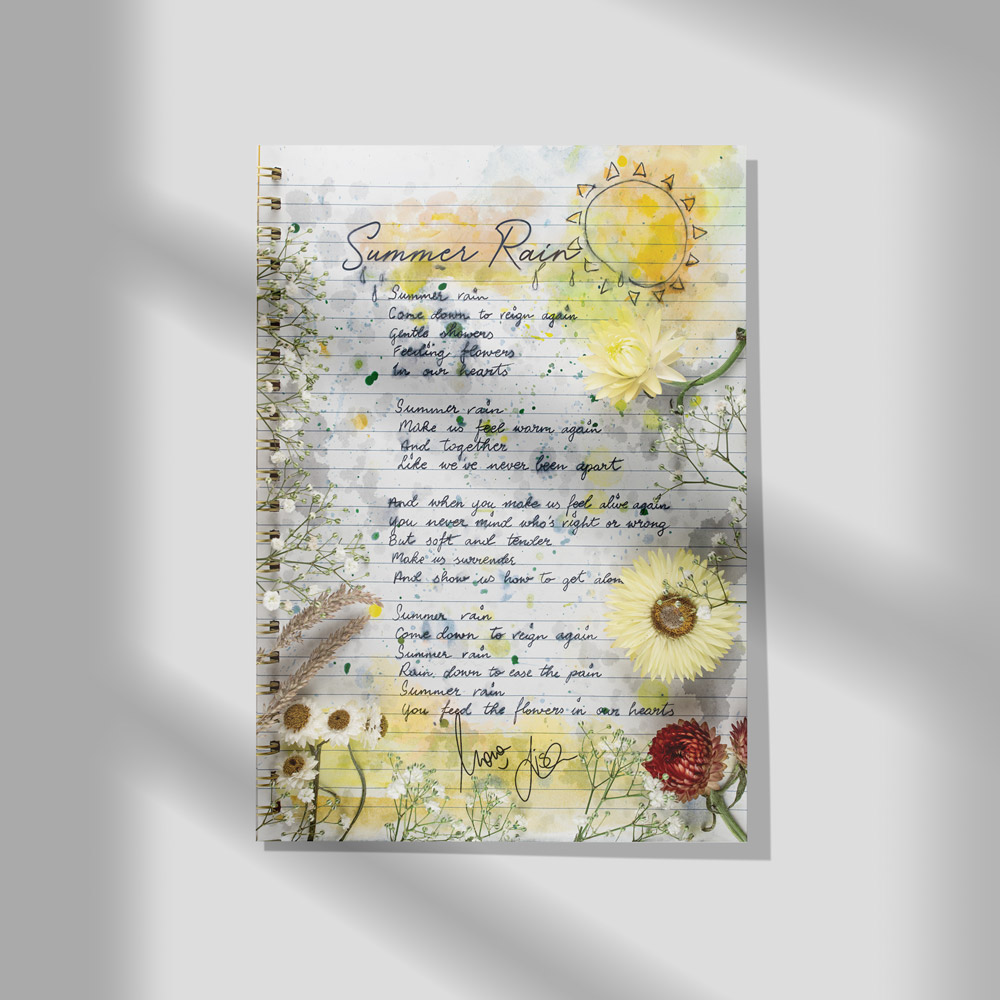 "Summer Rain" - 'Signed Studio Scribbles' Art Print - Limited Edition - Image 2